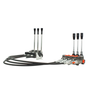 Rozdzielacz hydrauliczny 3 sekcyjny 80L z dźwigniami i linkami 1,5m