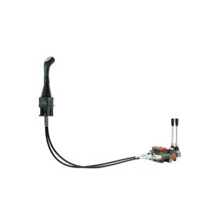 Rozdzielacz hydrauliczny 2 sekcyjny 80L z  joystickiem i linkami 3m