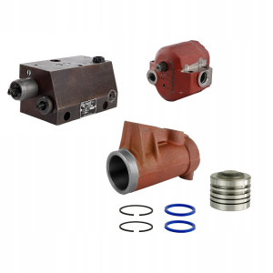 Rozdzielacz hydrauliczny 46481002 Hydrotor Tuchola montowany w żabie w C-360, C-360-3P w komplecie ze wzmocnionym zestawem naprawczym oraz wzmocnioną żeliwną pompą