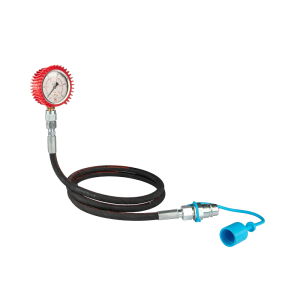 Zestaw pomiarowy ciśnienia w układzie hydraulicznym, manometr 250 bar, przewód 1500mm i wtyczka Euro