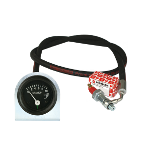 WSKAŹNIK MANOMETR CIŚNIENIA OLEJU MF255 C-360-3P Z ORYGINALNYM CZUJNIKIEM CIŚNIENIA MARKI URSUS W ZESTAWIE ZE WSPORNIKIEM