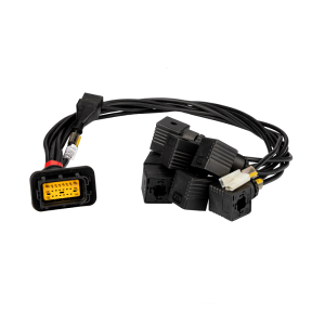 Wiązka kabli z sześcioma wtyczkami łącząca panel i rozdzielacz