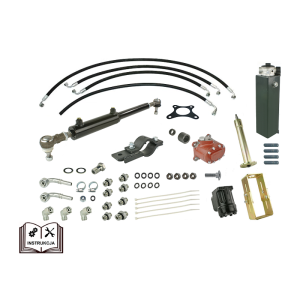 Wspomaganie kierownicy Zetor 7011 wersja kompletna ze zbiornikiem i pompą wspomagania - orbitrol DANFOSS