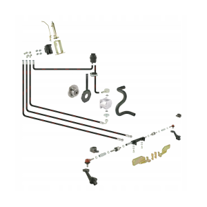 Wspomaganie kierownicy C-330 Premium z orbitrolem Danfoss - siłownik montowany do osi z podwójnym tłoczyskiem wysuwanym na dwie strony, napęd z rozrządu