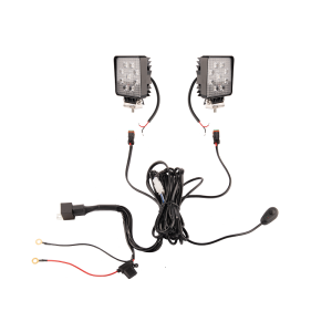 Dwie lampy robocze 9xLED 1430 LM 24W + podłączenie