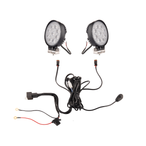 Dwie lampy robocze 9xLED 1430 LM 24W + podłączenie