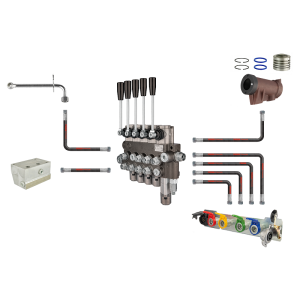 Zestaw zewnętrznego rozdzielacza 5 sekcyjnego 1 sekcja pływająca hydraulika C-360 C-360-3P