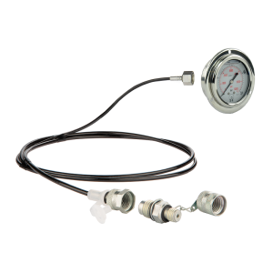 Zestaw serwisowy do pomiaru ciśnienia oleju i diagnostyki układu hydraulicznego. Manometr 400 bar + przewód 1000mm z przyłączem M14x1.5