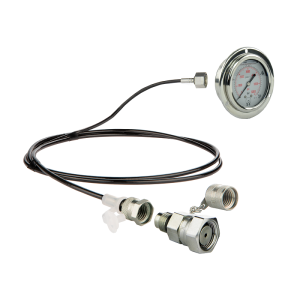 Zestaw serwisowy do pomiaru ciśnienia oleju i diagnostyki układu hydraulicznego. Manometr 400 bar + przewód 1000mm z przyłączem DKOL M22x1.5