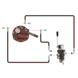 Innowacyjna hydraulika do Zetora 5211 7211. Rozdzielacz hydrauliczny 1 sekcyjny, kompletna pokrywa pompy z wyjściem na rozdzielacz zewnętrzny, wzmocniona pompa hydrauliczna, wspornik napędu, filtr i akcesoria