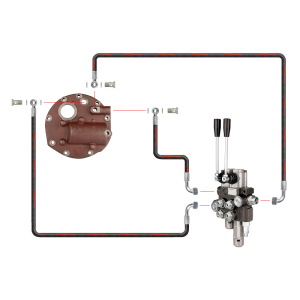 Innowacyjna hydraulika do Zetora 5211 7211. Rozdzielacz hydrauliczny 2 sekcyjny z sekcją pływającą, kompletna pokrywa pompy z wyjściem na rozdzielacz zewnętrzny
