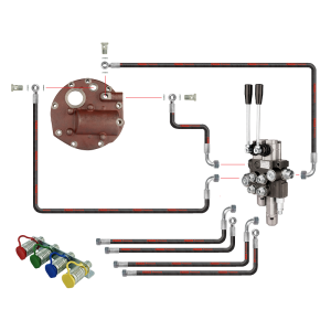 Innowacyjna hydraulika do Zetora 5211 7211. Rozdzielacz hydrauliczny 2 sekcyjny z sekcją pływającą, kompletna pokrywa pompy z wyjściem na rozdzielacz zewnętrzny
