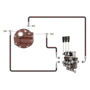 Innowacyjna hydraulika do Zetora 5211 7211. Rozdzielacz hydrauliczny 3 sekcyjny, kompletna pokrywa pompy z wyjściem na rozdzielacz zewnętrzny