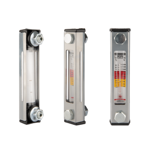 Wskaźnik poziomu oleju w zbiorniku w zestawie z termometrem typ LVA rozstaw otworów 127mm gwint M12