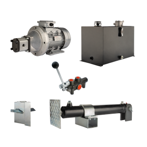 Hydraulika do łuparki do drewna moc łupania: 7 ton czas cyklu łupania: 18-21 sekund. Siłownik pompa silnik zbiornik 75 litrów rozdzielacz 1 sekcyjny