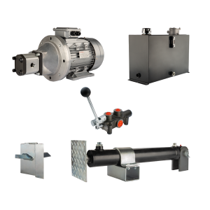 Hydraulika do łuparki do drewna moc łupania: 8 ton czas cyklu łupania: 9-12 sekund. Siłownik pompa silnik zbiornik 45 litrów rozdzielacz 1 sekcyjny