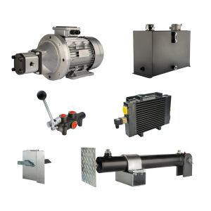 Hydraulika do łuparki do drewna moc łupania: 8 ton czas cyklu łupania: 9-12 sekund. Siłownik pompa silnik zbiornik 45 litrów rozdzielacz 1 sekcyjny dodatkowe chłodzenie