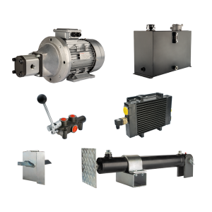 Hydraulika do łuparki do drewna moc łupania: 10 ton czas cyklu łupania: 9-12 sekund. Siłownik pompa silnik zbiornik 45 litrów rozdzielacz 1 sekcyjny