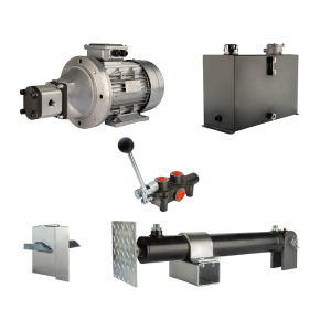 Hydraulika do łuparki do drewna moc łupania: 12 ton czas cyklu łupania: 11-14 sekund. Siłownik pompa silnik zbiornik 45 litrów rozdzielacz 1 sekcyjny