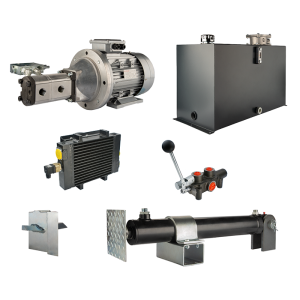 Hydraulika do łuparki do drewna moc łupania: 19 ton czas cyklu łupania: 10-13 sekund. Siłownik pompa silnik zbiornik 100 litrów rozdzielacz 1 sekcyjny dodatkowe chłodzenie