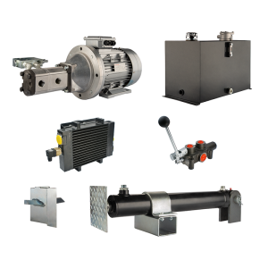 Hydraulika do łuparki do drewna moc łupania: 19 ton czas cyklu łupania: 10-13 sekund. Siłownik pompa silnik zbiornik 75 litrów rozdzielacz 1 sekcyjny dodatkowe chłodzenie