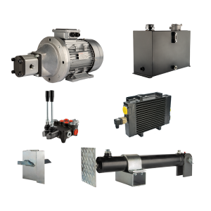 Hydraulika do łuparki do drewna moc łupania: 10 ton czas cyklu łupania: 18-21 sekund. Siłownik pompa silnik zbiornik 45 litrów rozdzielacz 2 sekcyjny dodatkowe chłodzenie