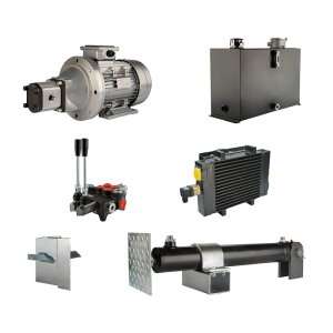 Hydraulika do łuparki do drewna moc łupania: 7 ton czas cyklu łupania: 18-21 sekund. Siłownik pompa silnik zbiornik 45 litrów rozdzielacz 2 sekcyjny dodatkowe chłodzenie