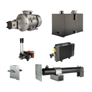 Hydraulika do łuparki do drewna moc łupania: 6 ton czas cyklu łupania: 14-17 sekund. Siłownik pompa silnik zbiornik 75 litrów rozdzielacz 2 sekcyjny dodatkowe chłodzenie