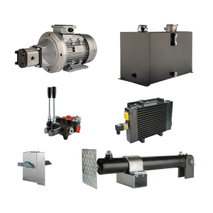 Hydraulika do łuparki do drewna moc łupania: 5 ton czas cyklu łupania: 11-14 sekund. Siłownik pompa silnik zbiornik 75 litrów rozdzielacz 2 sekcyjny dodatkowe chłodzenie